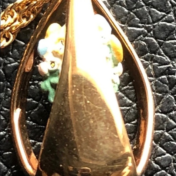 Vintage Goebel For Ted De Grazia “The Flower Girl” Gold Tone 24” Necklace - Picture 5 of 9